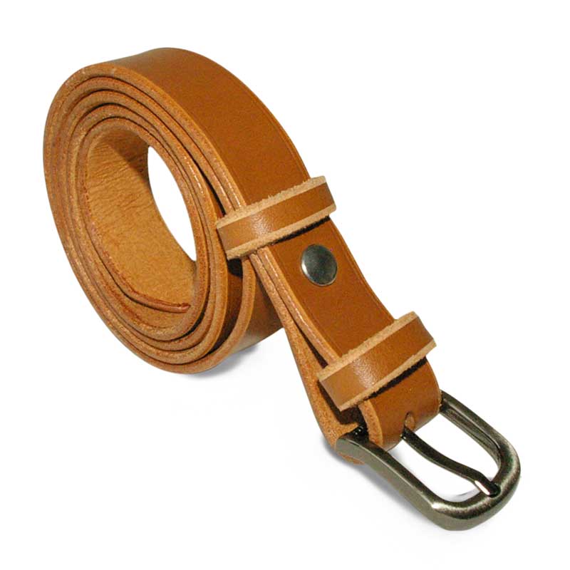 Image de la ceinture cuir camel de 25 mm de large