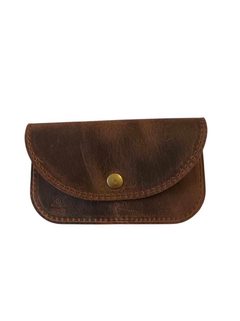 Porte-monnaie à pression en cuir artisanal Dagot Cuir
