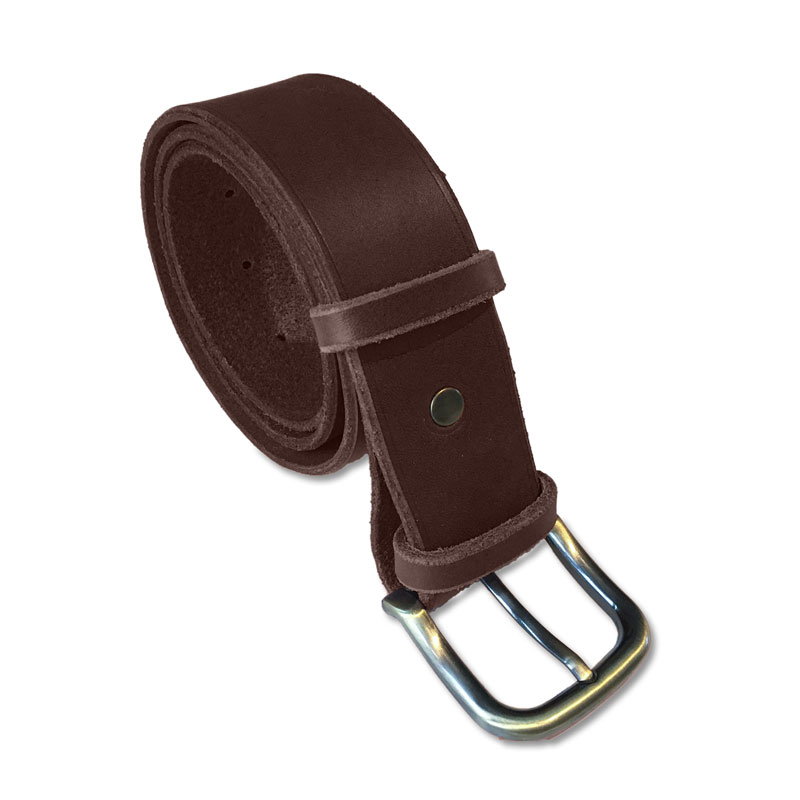 Image de la ceinture cuir marron de 40 mm de large